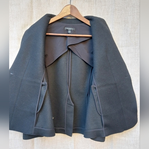 Black Ann Taylor Wool Blend Blazer Jacket - Picture 3 of 7